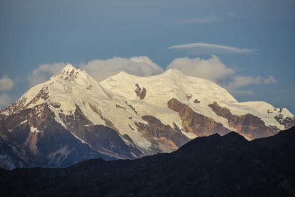 A La Paz vue sur le sommet sacré de l’Illumani en Bolivie