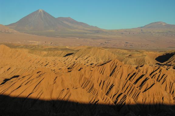 Vue des gorges du diable dans la vallée de la lune près de San Pedro de Atacama au Chili