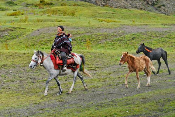 Village de Tokyu dans la vallée de la Tarap au Dolpo au Népal