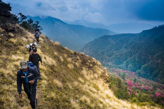 Entre Mohare Danda et Lespar dans la région des Annapurnas au Népal