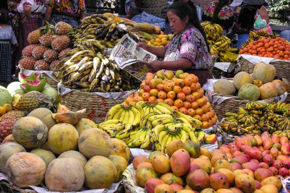 Fruits sur le marché de Solola au Guatemala