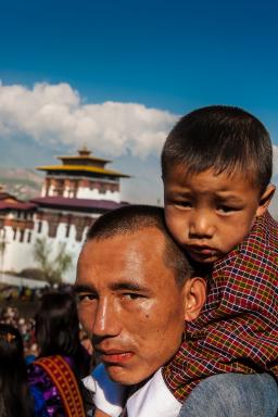 Pendant le festival de Paro au Bhoutan