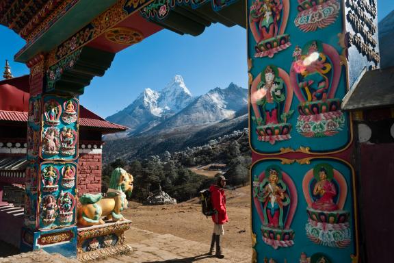 Amadablam 6814 m depuis Tangboche dans la région de l’Everest au Népal