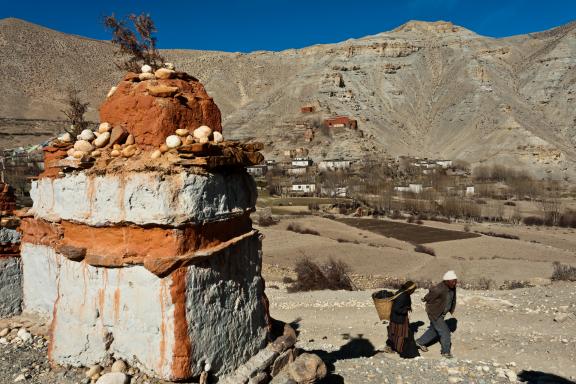 Village de Geling à 3570 m au Mustang au Népal