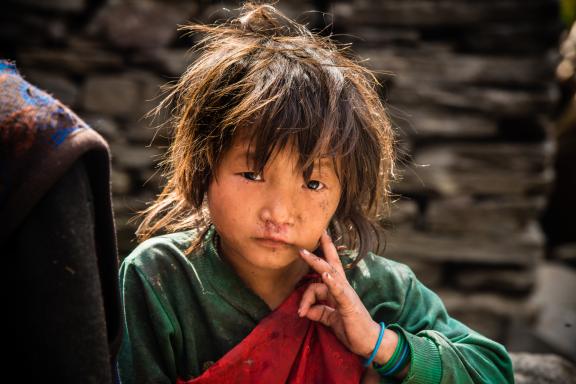 Dans la région du Manaslu au Népal