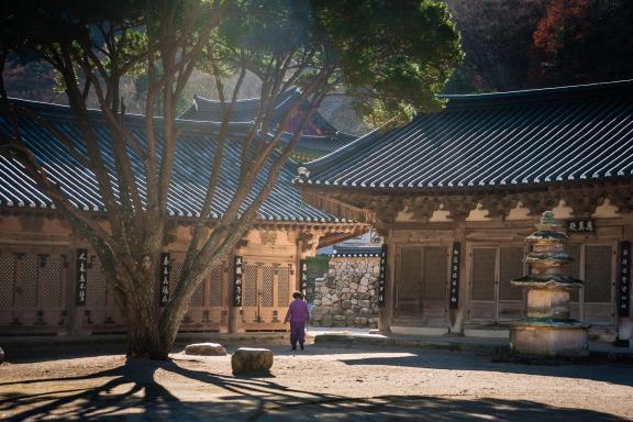 Voyage vers le temple de Girimsa près de la ville de Geyongju, province de Gyeongsanbuk en Corée du Sud