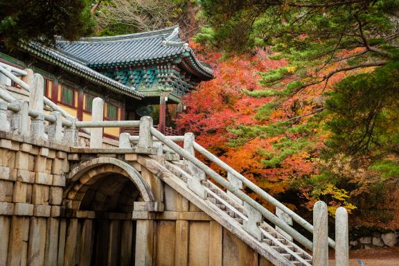 Visite du temple de Bulguksa dans la ville de Gyeongju en Corée du Sud