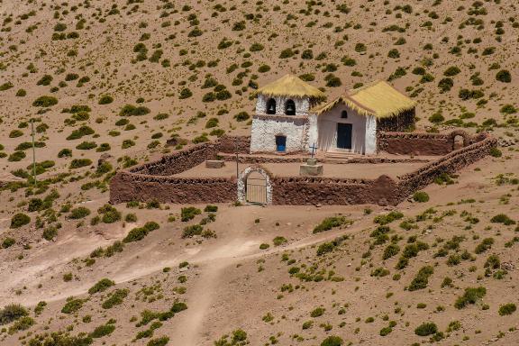 Église de Caspana dans le désert d'Atacama