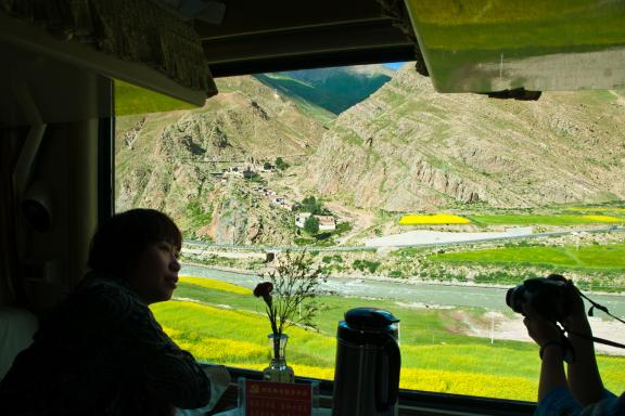 Train de Xining à Lhassa au Tibet en Chine