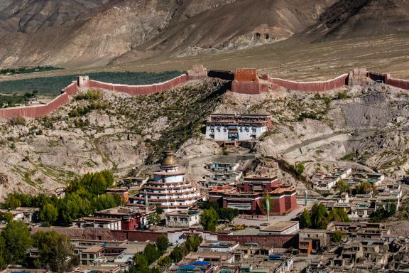 La stupa de Kumbum à Gyantse au Tibet en Chine