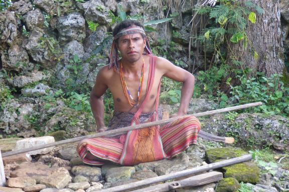 Rencontre avec le chef d'un village montagnard sur l'île de Timor