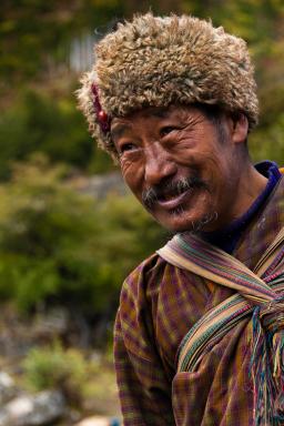 Villageois de Woche à 3900 m pendant le Snowman trek au Bhoutan