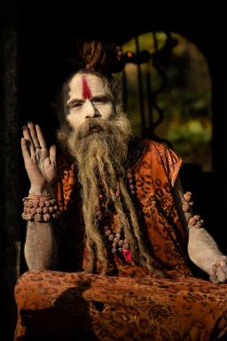 Sadhu à Pashupatinath près de Katmandou au Népal