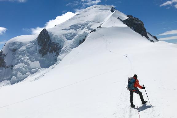 Montée au refuge pour l'ascension du Mont Blanc