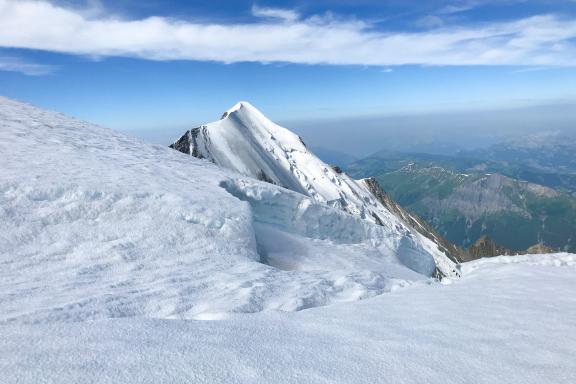 Expédition et crevasse au mont Blanc en France