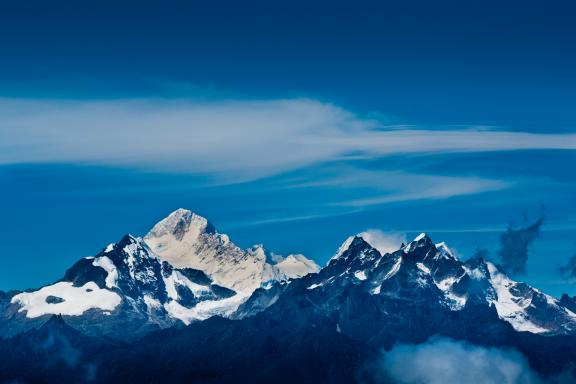 Vue sur le Makalu dans la région du Kangchenjunga au Népal