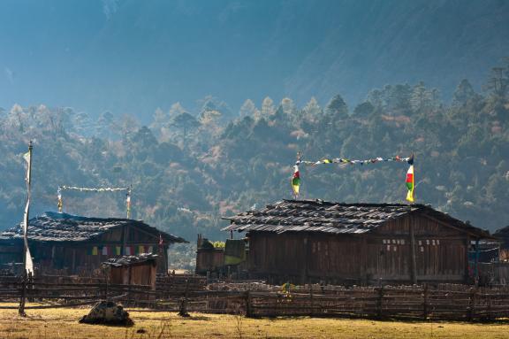 Village de Ghunsa dans la région du Kangchenjunga au Népal