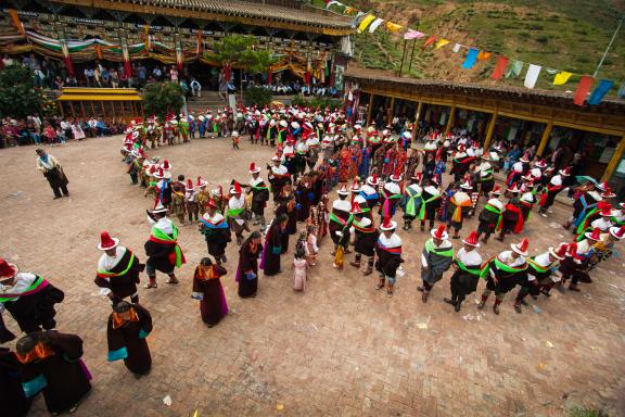 Fête Chamanique (Lurol) en Amdo au Tibet oriental en Chine