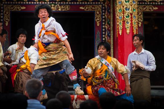 Fête Chamanique (Lurol) en Amdo au Tibet oriental en Chine