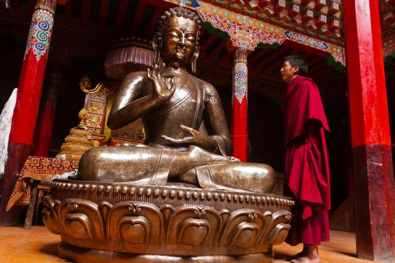 Monastère de Dzongsar dans la région du Kham au Tibet oriental en Chine