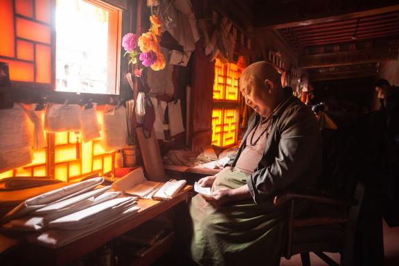 L’imprimerie de Dege dans la région du Kham au Tibet oriental en Chine