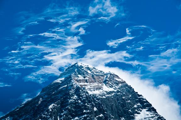 Everest vu du Kala Pattar dans la région du Kumbhu au Népal