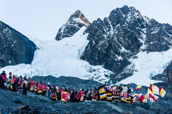 Pendant le pèlerinage du Qoyllur'iti dans la région de Cusco au Pérou