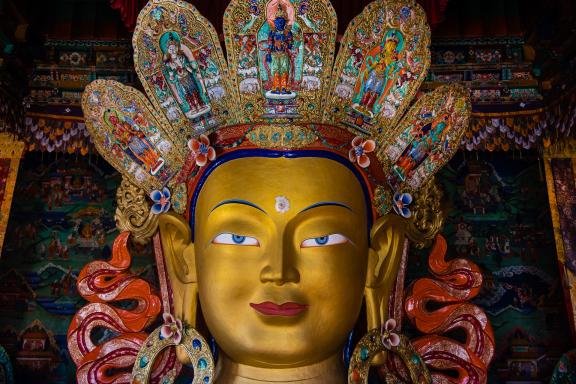 Monastère de Tiksey au Ladakh en Himalaya en Inde
