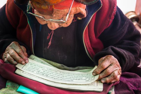 Le village de Pishu au Zanskar en hiver en Himalaya en Inde