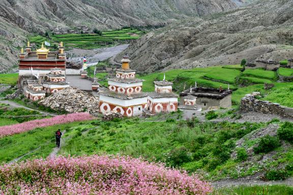 Village et monastère de Saldang au haut Dolpo au Népal