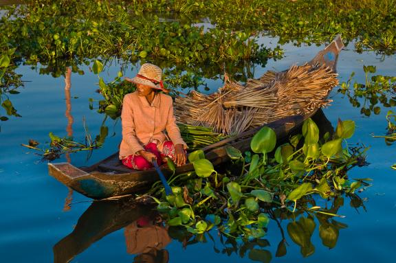 Rencontre avec une épicière flottante sur le lac Tonlé Sap