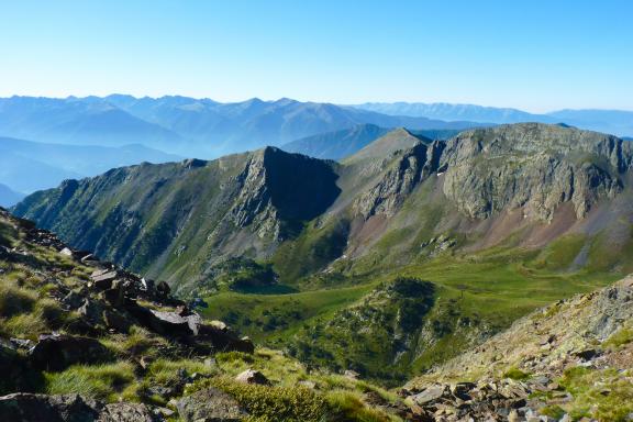 Randonnée dans la montée à Coma Pedrosa