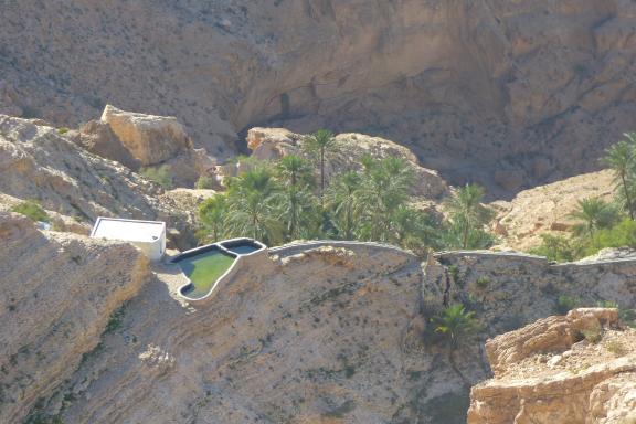 Trekking vers les systèmes d'irrigation des montagnes d'Oman