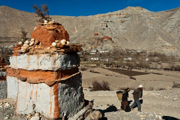 Village de Geling à 3570 m au Mustang au Népal