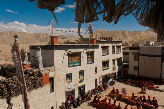 Pendant le festival du Tiji à Lo-Manthang capitale du Mustang au Népal