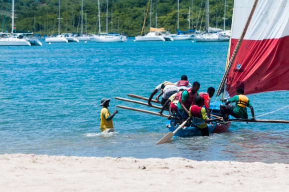 Course de yole en Martinique