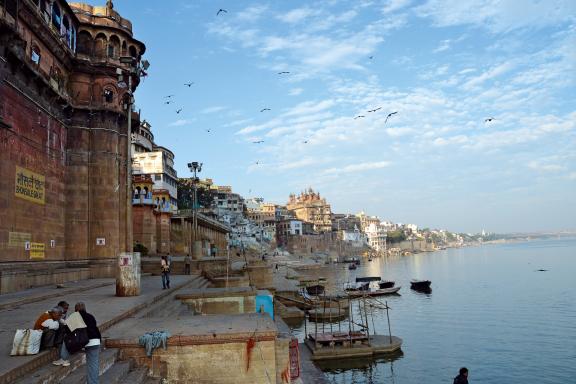 Randonnée sur les ghâts le long du Gange à Varanasi