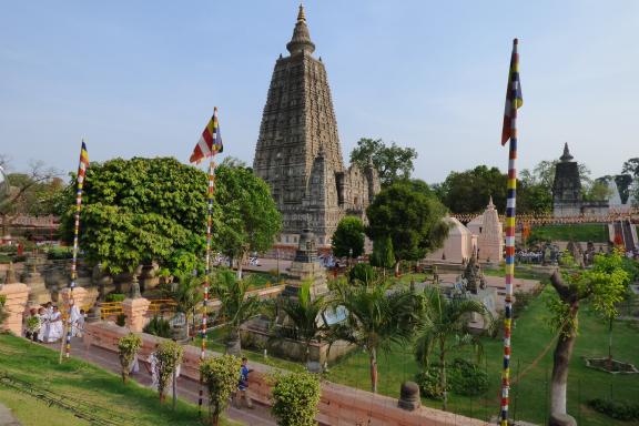 Voyage vers le temple Mahabodhi à Bodhgaya, lieu d'Illumination de Bouddha