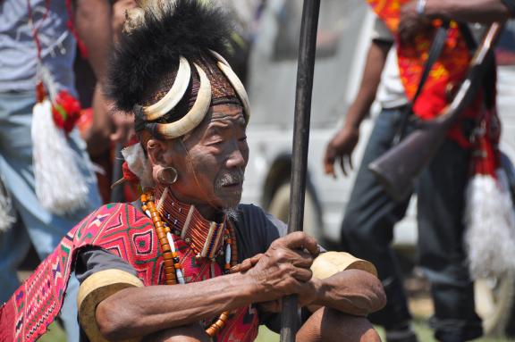 Rencontre avec un chef naga konyak au Hornbill festival