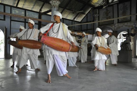 Voyage vers des moines vaishnavites de l'île de Majuli en Assam