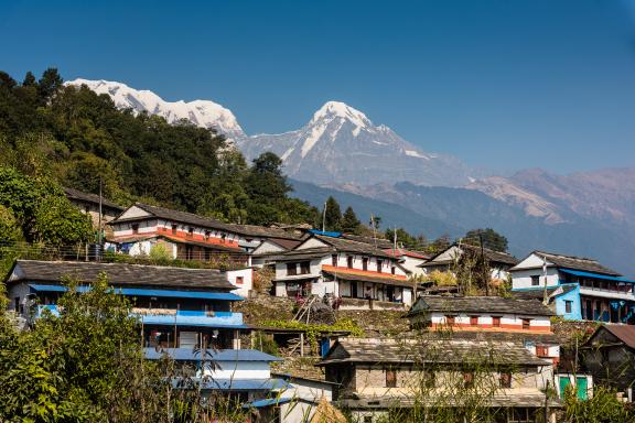 Village de Luwang village près du Mardi Himal dans la région de Pokhara au Népal