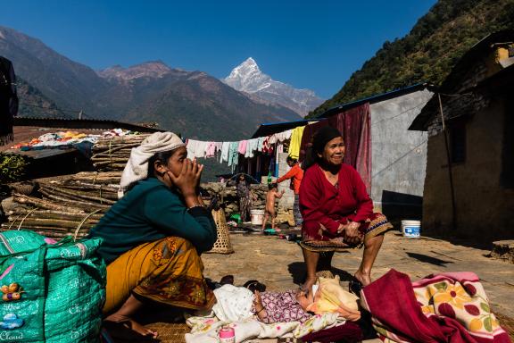 Village de Garchok village près du Mardi Himal dans la région de Pokhara au Népal