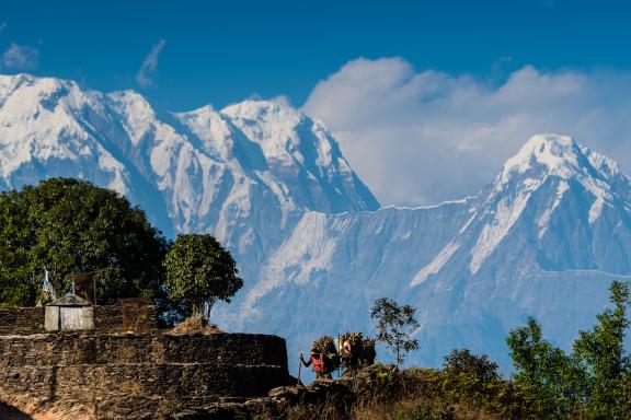 Village de Kalabang village près du Mardi Himal dans la région de Pokhara au Népal