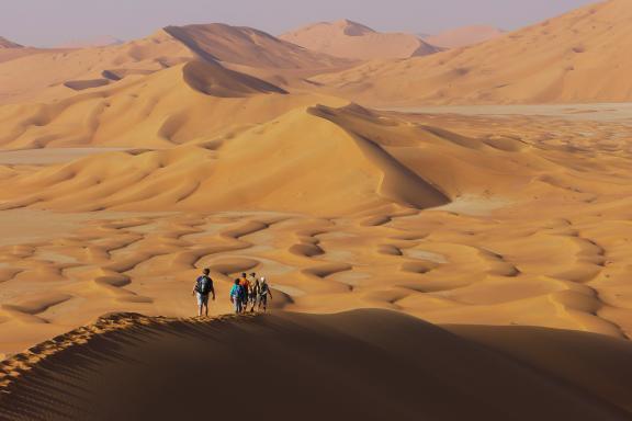 Randonnée dans les dunes du Rub al Khali