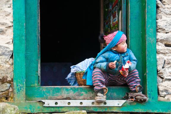 Entre Lukla et Phakding dans la région de l’Everest au Népal