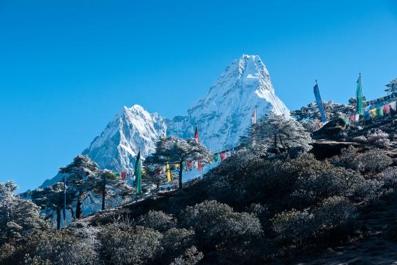 Amadablam 6814 m depuis Tangboche dans la région de l’Everest au Népal