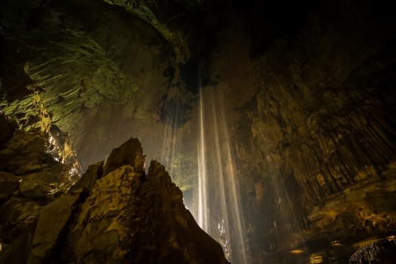 Randonnée vers une grotte dans le parc de Mulu au Sarawak oriental