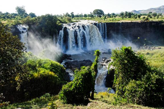 Trek vers les chutes près de Bahar Dar