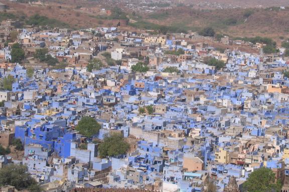 Randonnée vers la vielle ville de Jodhpur au Rajasthan