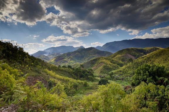 Collines du paysage de Madagascar